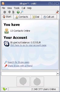 skypelinux SkypeIn, SkypeOut e Outros Bichos